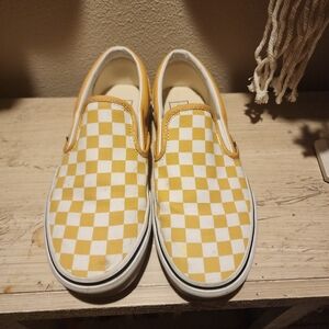 Yellow Checkered Vans